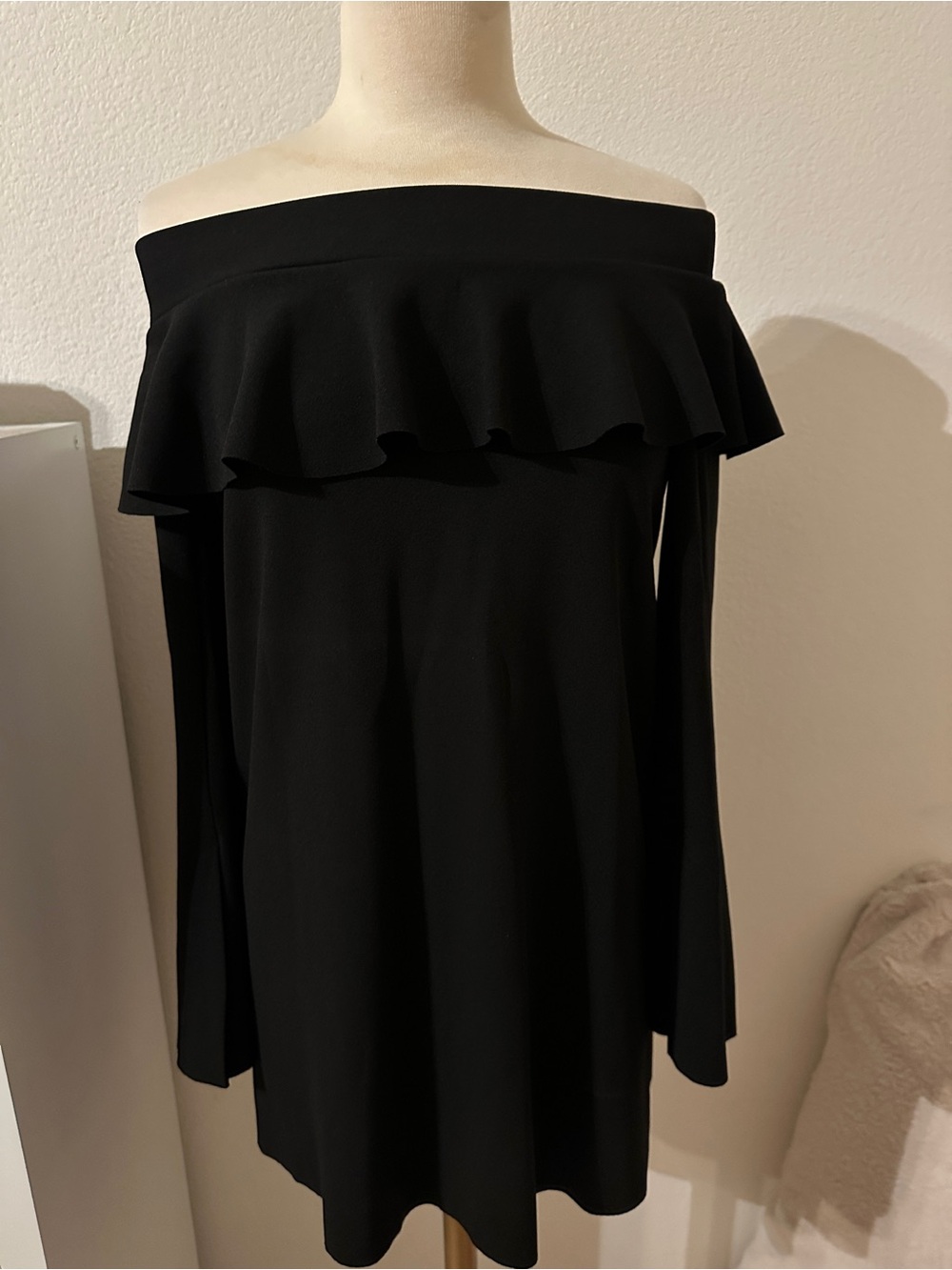 Zara little black dress off the shoulder